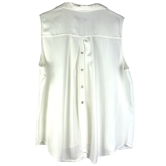 Fever sleeveless collared button down high/low tunic Sz XL - Picture 3 of 12